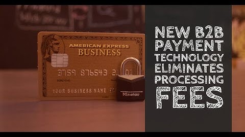 New Technology allowing b2b payment solution to eliminate credit card processing fees