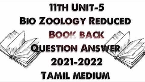 11th | unit-5 Bio Zoology reduced book back question answer Tamil medium |