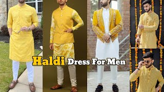 Haldi Dress For Men Kurta Pajam For Haldi Ceremony Mens Haldi Outfit Ideas Men Yellow Kurta