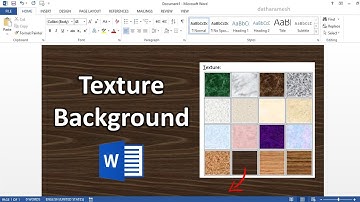 How to Add Texture Background In MS Word