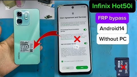 infinix hot 50i frp google account bypass ( x6531 hot50i frp bypass new update