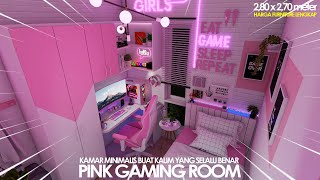 INSPIRASI DESAIN KAMAR GAMING CEWEK - Setup Kamar Gaming yang Simple serta Feminim 2021