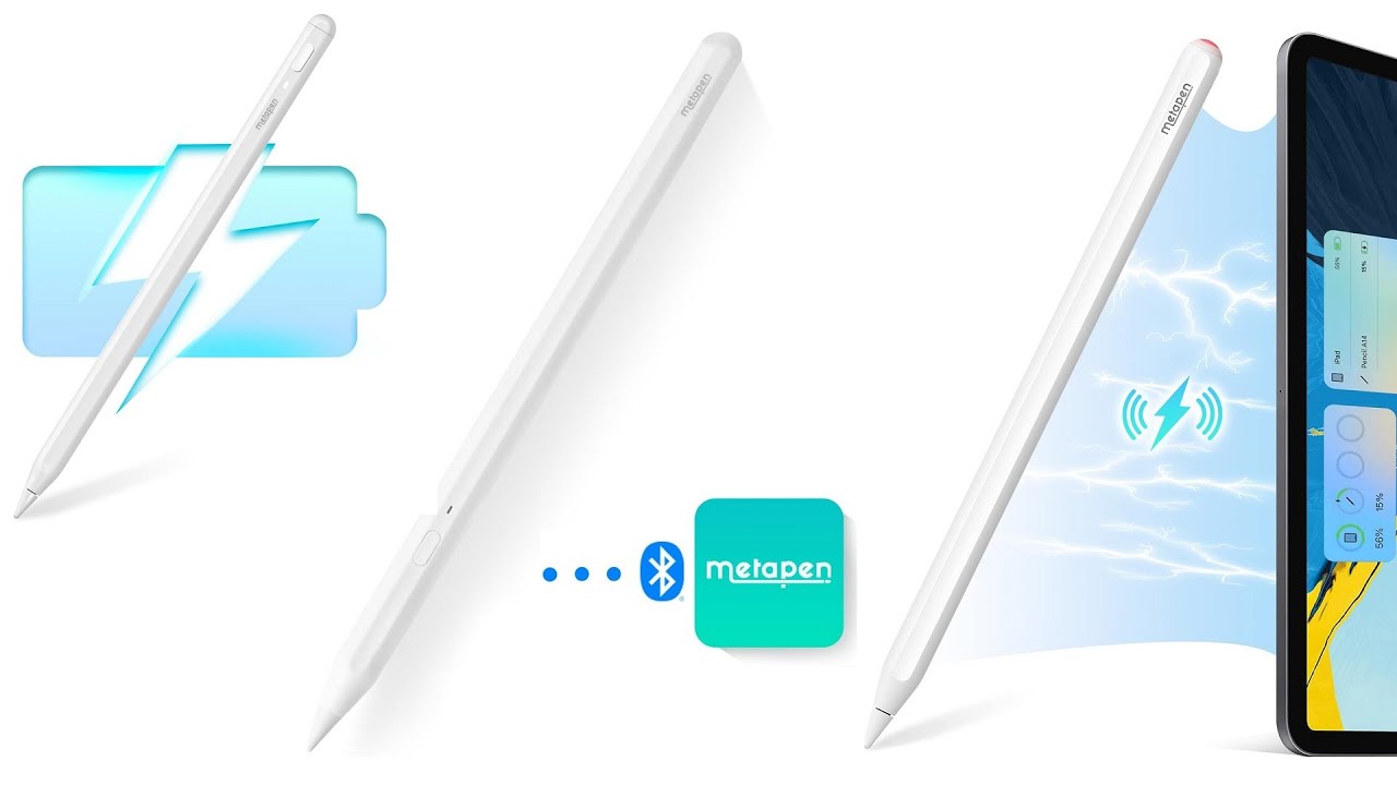 Metapen iPad Pencil for Apple iPad A14, A11, A8 - Stylus, 2X Faster Charge  and Palm Rejection 