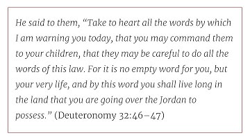 Solid Joys (September 25): Life Hangs on the Word of God // Devotional by John Piper