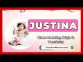 Justina Baby Girl Name Meaning Origin Popularity RandomNames Com Justina Baby Girl Name Meaning Origin Popularity RandomNames Com