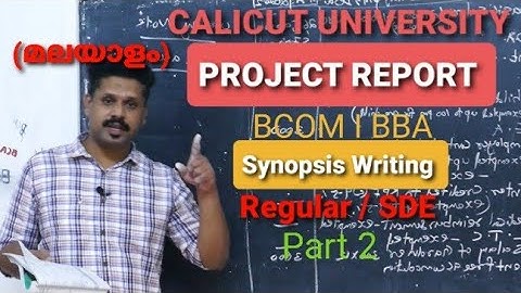 Project Report /BCOM, BBA/ Calicut University /Regular /SDE/Synopsis writing / Introduction Part 2