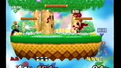 DDRKirby(ISQ) - 3-23,24-11 - SSBM - #62 - Giant - Blue(Falcon) vs. Green(Fox) vs. Red(G&W).MPG
