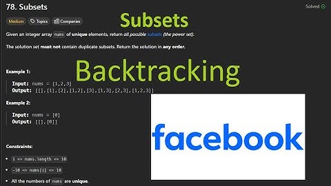 Subsets in JavaScript | Backtracking | Leetcode 78 Medium | FAANG tastic