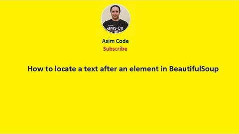 How to locate a text after an element in BeautifulSoup