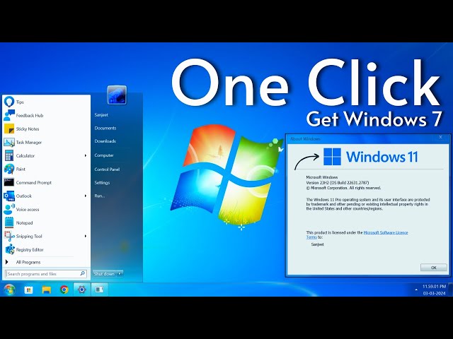 Making Windows 11 Look Like Windows 7 in One Click 🔥 class=