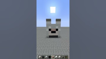 Minecraft WOLF FACE Pixel art build tutorial! #shorts