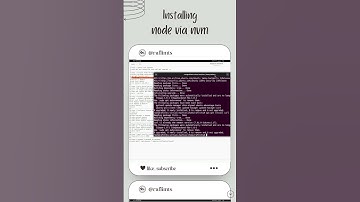 #installnode #nodejs via #nvm