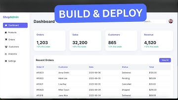 Modern Ecommerce Dashboard UI with HTML CSS & JS – Full Tutorial (1/3)