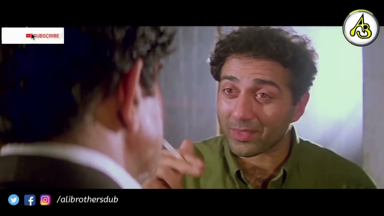 Sunny deol Gali dub  Amrish Puri funny dubbing  Comedy Scene  AB black