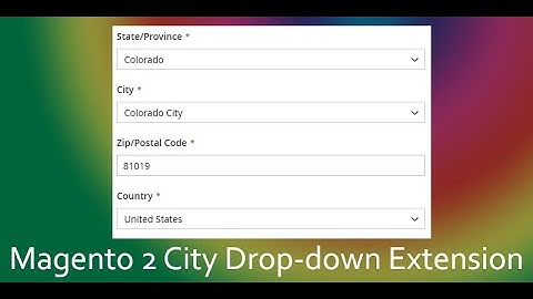 Magento 2 City Dropdown Extension