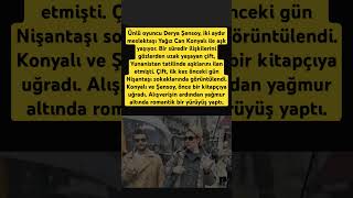 ÇiNişantaşı sokaklarında görüntülendi. Konyalı ve Şensoy, yağmur altında romantik bir yürüyüş yaptı.