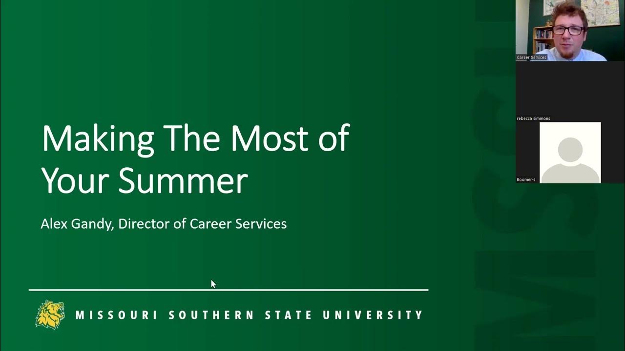 MSSU Career Services Virtual Professional Development Series Make