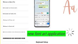 fonts art new keyboard application for android phone.. screenshot 1