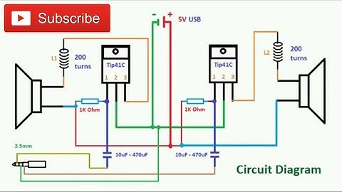 How to make audio amplifier using tip41c transistor