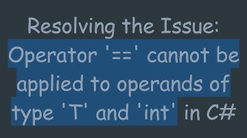 Resolving the Issue: Operator 