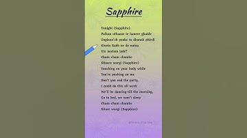 Thumbnail of Sapphire - Ed Sheeran (ft. Arijit Singh) (Lyrics) #shorts #lyrics #english