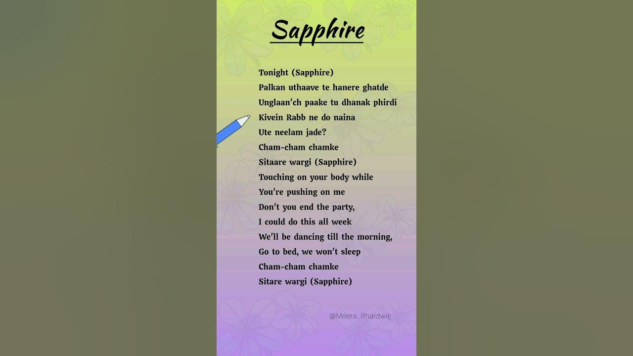 Sapphire - Ed Sheeran (ft. Arijit Singh) (Lyrics) #shorts #lyrics #english