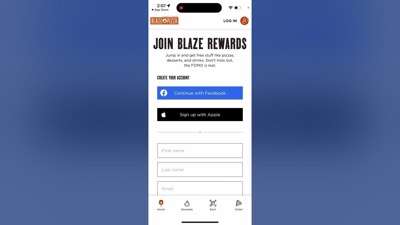 Blaze Pizza app can’t create an account… YouTube