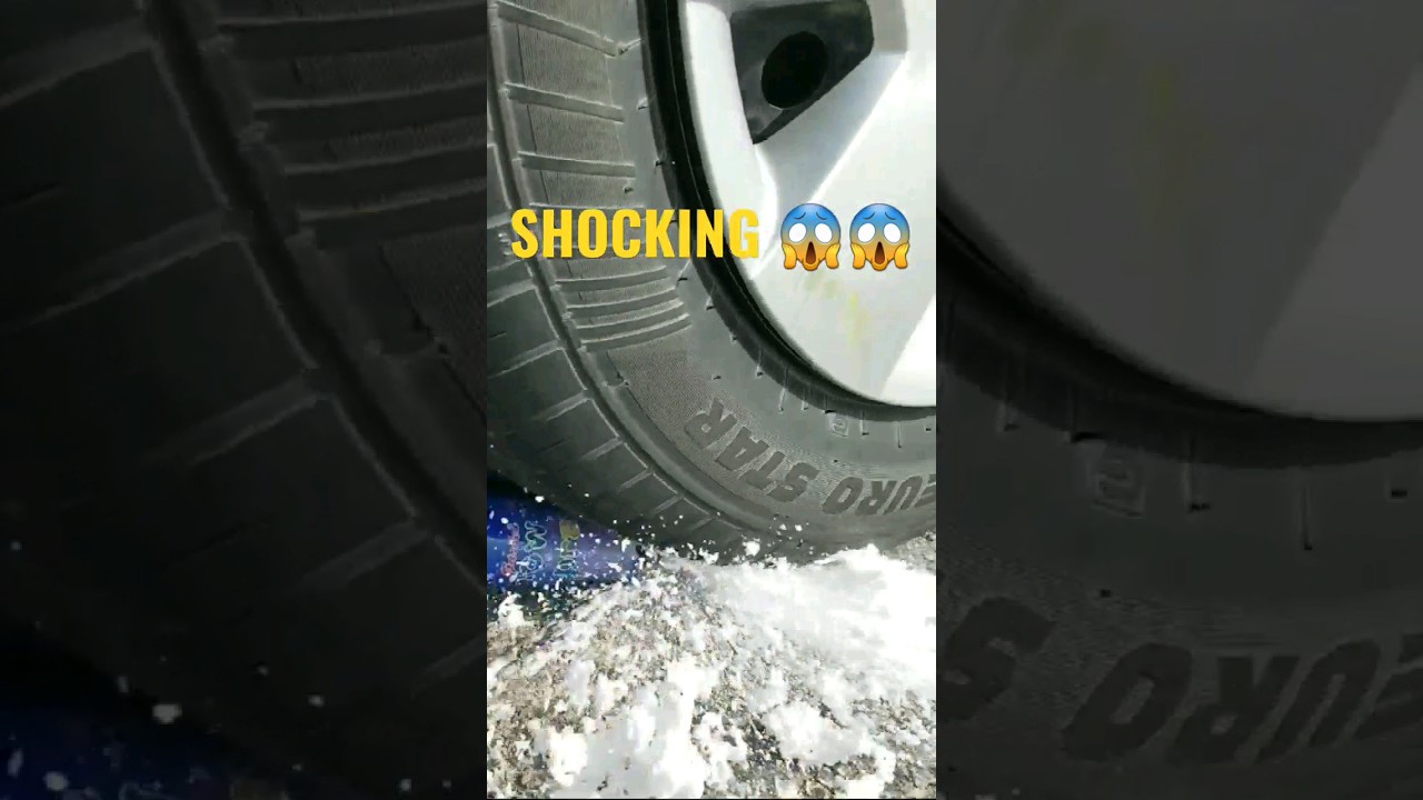EXPERIMENT 🤩 Snow Spray SHOCKING BURST with Car Tire 