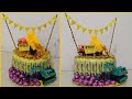 DIY ONE LAYER CANDY CAKE | CONSTRUCTION THEME