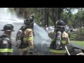 Firefighters Fight A Vehicle Fire In Modesto, California - Firefighting Footage