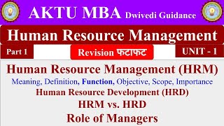 1| Human Resource Management, HRM, human resource management mba sem 2, lecture, bcom 3rd year,