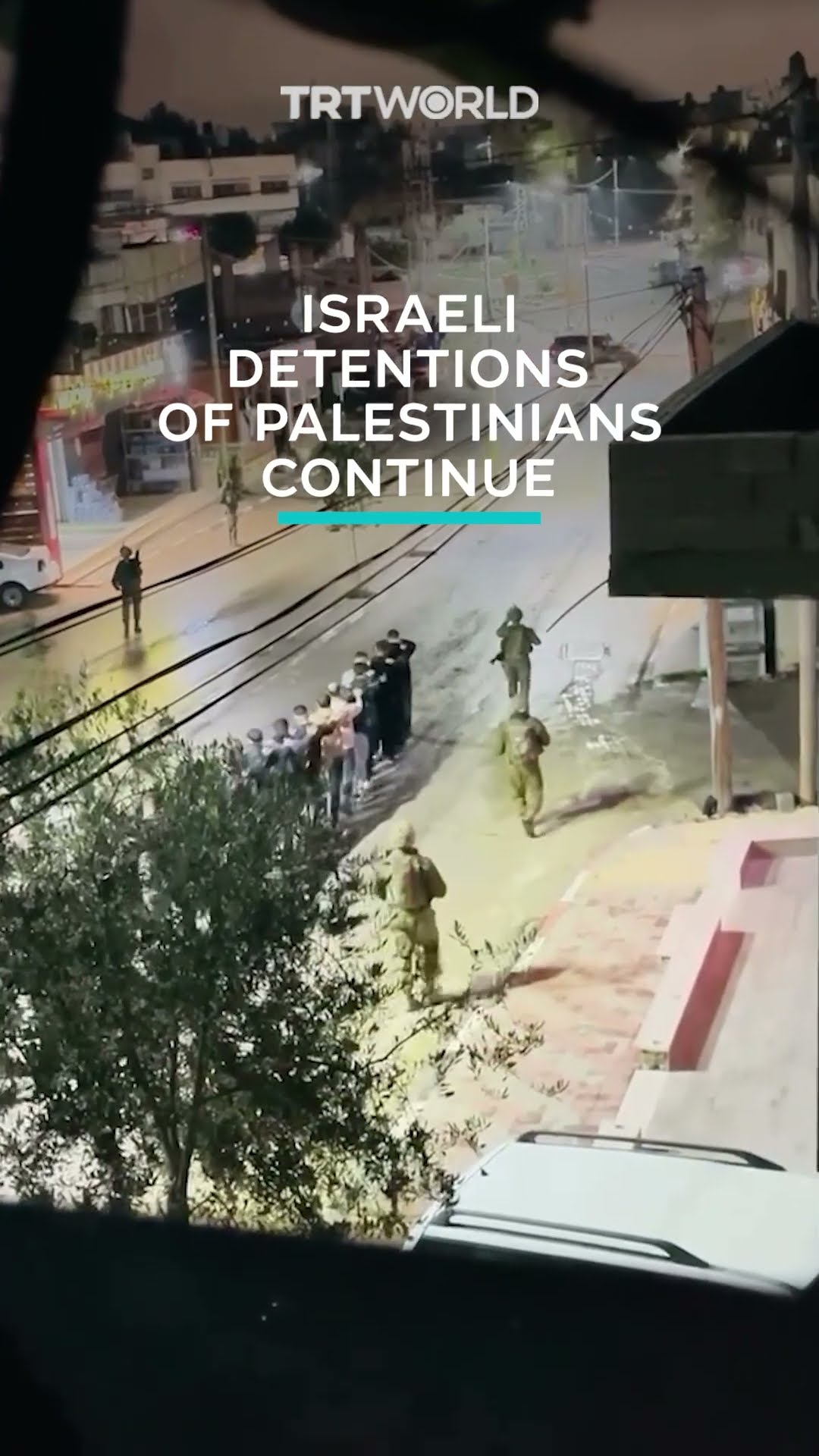Israeli forces detain dozens of Palestinians in the occupied West Bank