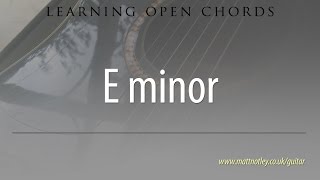 learn open guitar chords: e minor (em)
