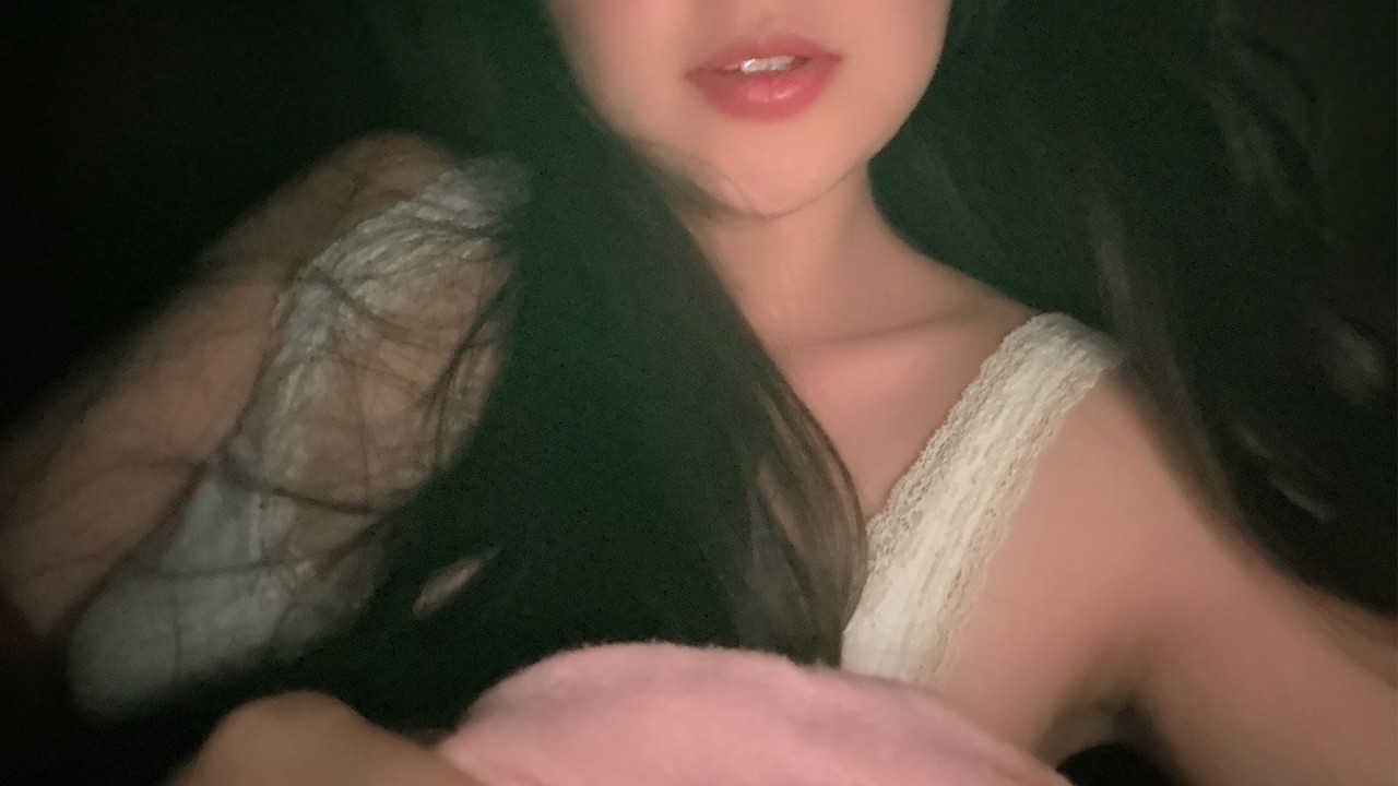 let me take care of you tonight. [ASMR Girlfriend | Cuddling ASMR | Hairplay ASMR]