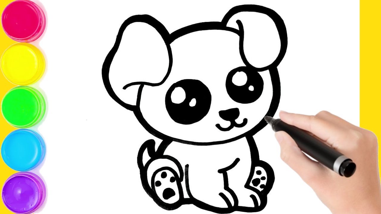 Desenho de animais fofos kawaii para colorir