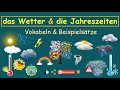 Das Wetter & Die Jahreszeiten |Deutsch lernen: Vokabeln - Wortschatz - Beispielsätze