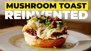 The Ultimate Breakfast Sandwich: Mushroom Toast with Bacon, Egg and Ricotta
