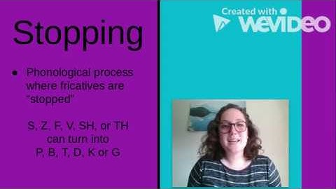 Articulation Quick Tips - Stopping (Phonological Process)