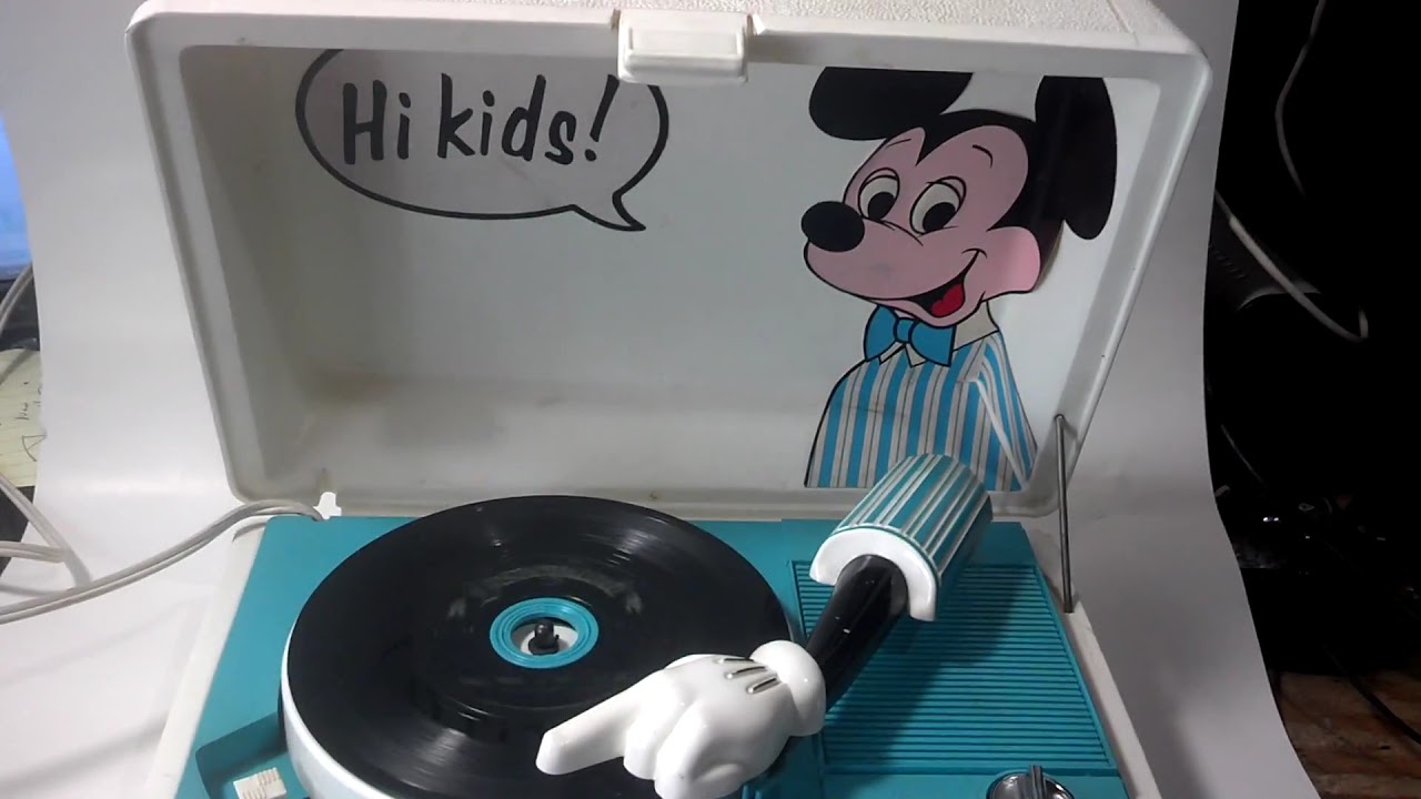 VIntage GE Mickey Mouse Disney Record Player YouTube