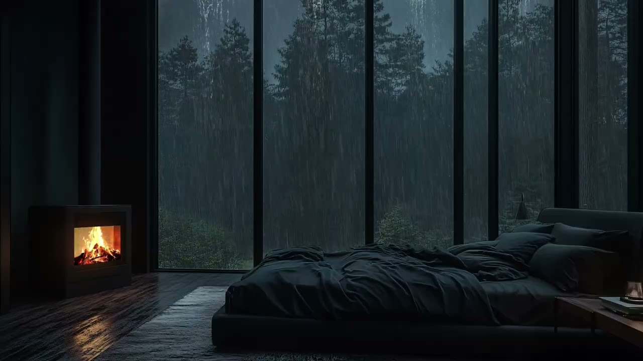 Sleep Comfortably While Rhythmic Rain Blends With Soft Piano | Nightly Relaxation