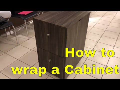 Wrapping a dresser cabinet 3M Di-noc 2018 Rm wraps