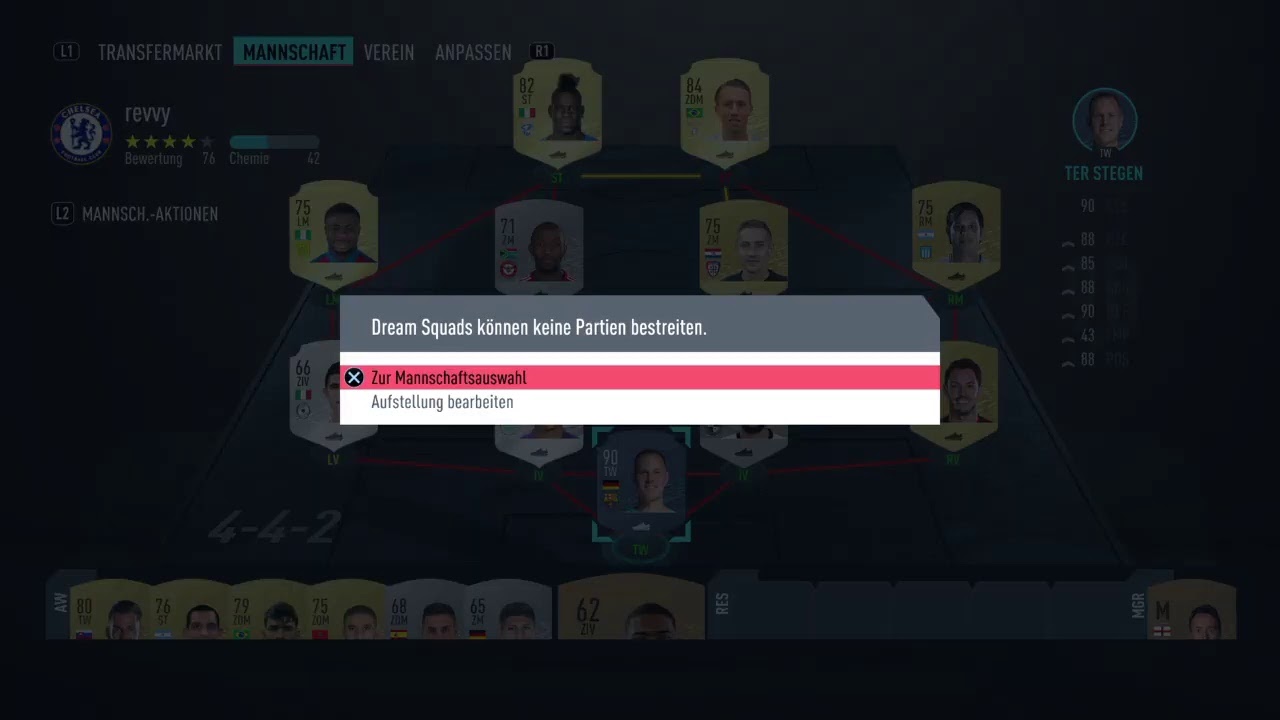 Проекты составов не могут участвовать в матчах fifa 22