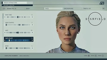 Starfield (PC) 4K - Character Creator - Female (Selected) Sliders | Background | Traits