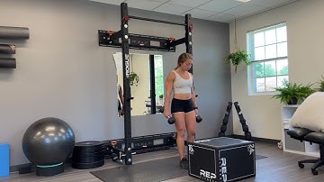 DB Reverse Lunge to Step Up