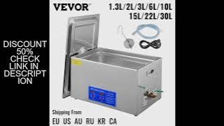 SucceBuy 1.3L 2L 3L 6L 10L 15L 22L 30L Ultrasonic Cleaner Lave-Dishes Portable Heated Washing Machin