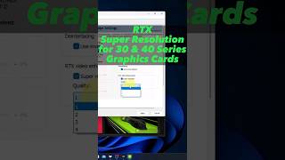 how to turn on nvidia rtx video super resolution - 30 & 40 series gpus