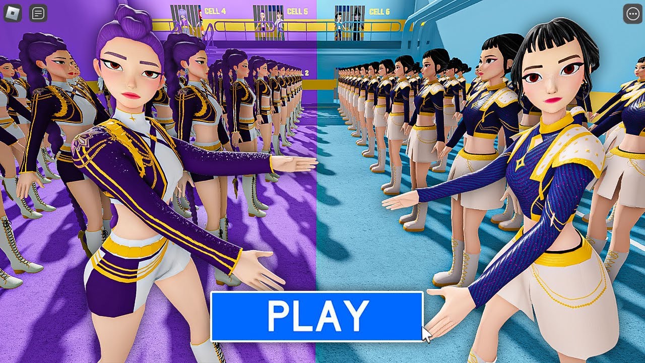 100 GOLDEN RUMI Vs 100 GOLDEN ZOEY in BARRY'S PRISON RUN! New Scary Obby (