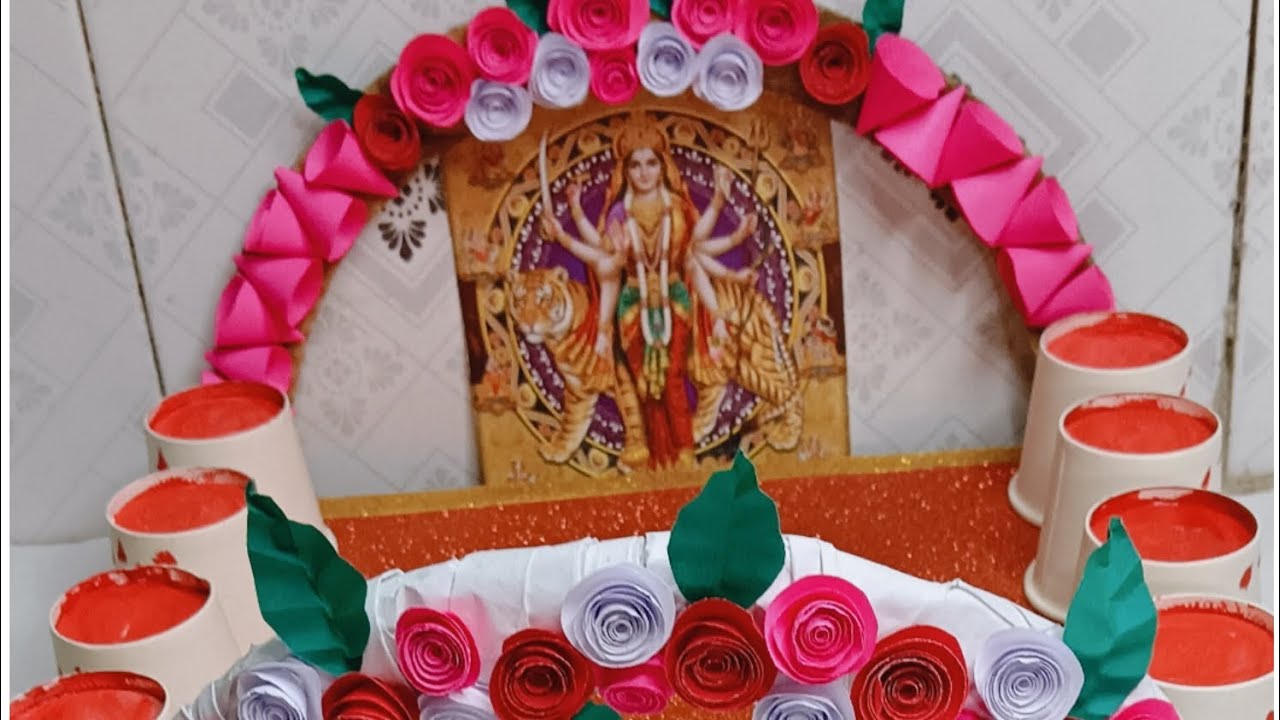 Durga Puja Background Decoration Ideas Durga Puja Special YouTube Durga Puja Background Decoration Ideas Durga Puja Special YouTube
