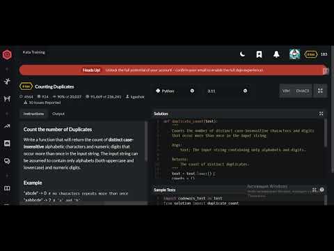 Codewars | Couting Duplicates | Python 6 kyu