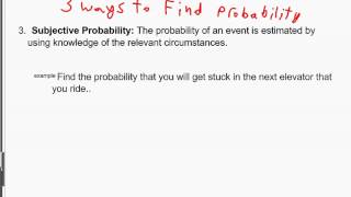 Probability Subjective Approach